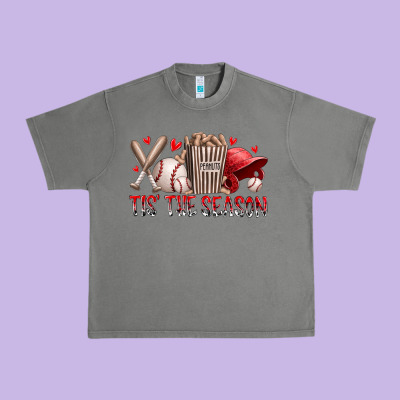 Tis The Season Baseball Urban Heavy Tee Designed By Racoondesign