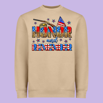 Honor And Remember Heavyweight Sweatshirt Designed By Zillion Design Studio