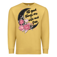 Antique Gold all good things are wild and free Premium Sweatshirt - MaliasSmallBusiness