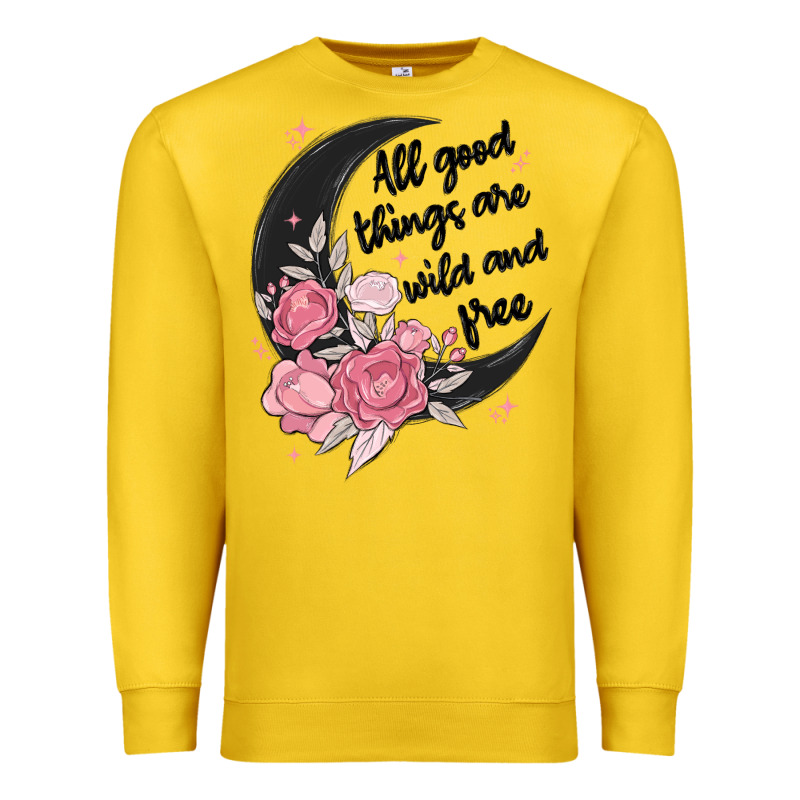 All Good Things Are Wild And Free Premium Sweatshirt by MaliasSmallBusiness | Teevron