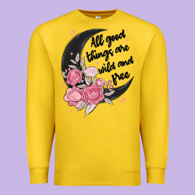 All Good Things Are Wild And Free Premium Sweatshirt Designed By Maliassmallbusiness