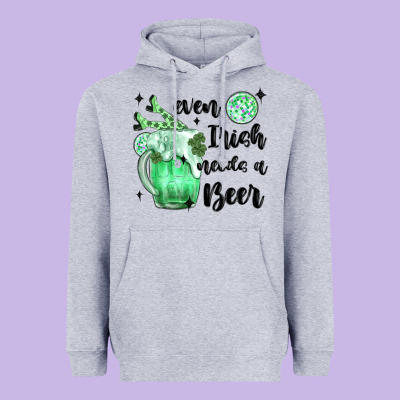 Even ırısh Needs A Beer Heavyweight Hoodie Designed By Maliassmallbusiness