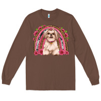 Chestnut shih tzu floral rainbow Long Sleeve Tee - JahusDesignShop