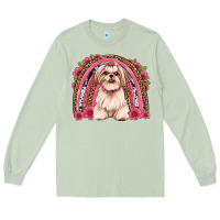 Matcha shih tzu floral rainbow Long Sleeve Tee - JahusDesignShop