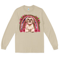 Mushroom shih tzu floral rainbow Long Sleeve Tee - JahusDesignShop