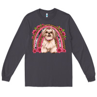 Smoke shih tzu floral rainbow Long Sleeve Tee - JahusDesignShop
