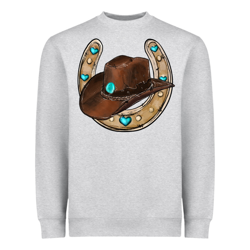 Horseshoe Cowboy Hat Heavyweight Sweatshirt by RanaPortraitStore | Teevron