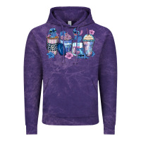 Cloud Purple stitch coffee cups Vintage Hoodie - Zillion Design Studio