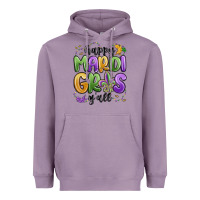 Lavender happy mardi gras y'all Heavyweight Hoodie - MaliasSmallBusiness