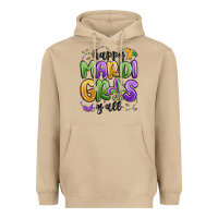Mushroom happy mardi gras y'all Heavyweight Hoodie - MaliasSmallBusiness