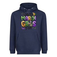Navy happy mardi gras y'all Heavyweight Hoodie - MaliasSmallBusiness
