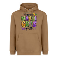 Toasted Coconut happy mardi gras y'all Heavyweight Hoodie - MaliasSmallBusiness