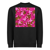 Black Breast Cancer with Ribbon and Butterfly Heavyweight Sweatshirt - texasbilliewilder