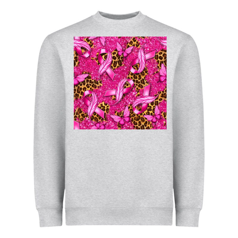 Breast Cancer With Ribbon And Butterfly Heavyweight Sweatshirt by texasbilliewilder | Teevron