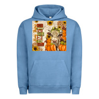 Pigment Pebble Blue fall hay there pumpkin Urban Hoodie - texasbilliewilder