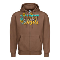 Chestnut but first jesus Zipper Hoodie - NancyCooperArtShop