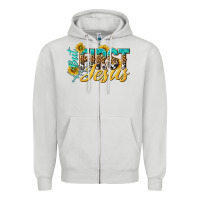 Dove Grey but first jesus Zipper Hoodie - NancyCooperArtShop