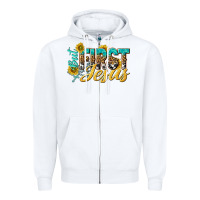 White but first jesus Zipper Hoodie - NancyCooperArtShop