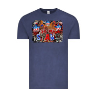 Vintage Denim Oh my stars chicken 4th of july Vintage Tee - CowGirlArtShop