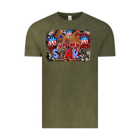 Vintage Olive Oh my stars chicken 4th of july Vintage Tee - CowGirlArtShop