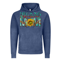 Vintage Denim western blessed mom with sunflower Vintage Hoodie - texasbilliewilder