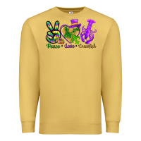 Antique Gold peace love crawfish Premium Sweatshirt - NancyCooperArtShop