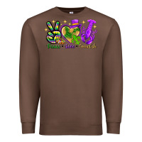 Chestnut peace love crawfish Premium Sweatshirt - NancyCooperArtShop