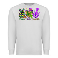 Dove Grey peace love crawfish Premium Sweatshirt - NancyCooperArtShop