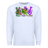 White peace love crawfish Premium Sweatshirt - NancyCooperArtShop