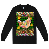 Black Christmas Chicken Long Sleeve Tee - Artiststas