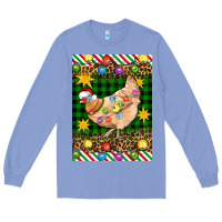 Colony Blue Christmas Chicken Long Sleeve Tee - Artiststas