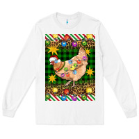 White Christmas Chicken Long Sleeve Tee - Artiststas