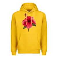 Lemon Puerto Rican Hibiscus Flower Premium Hoodie - LillyAllenDesigns