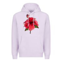 Lilac Puerto Rican Hibiscus Flower Premium Hoodie - LillyAllenDesigns