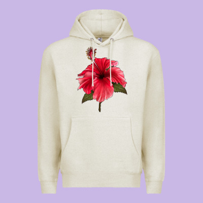 Puerto Rican Hibiscus Flower Premium Hoodie Designed By Lillyallendesigns