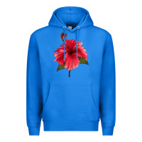 True Royal Puerto Rican Hibiscus Flower Premium Hoodie - LillyAllenDesigns
