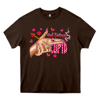 Chocolate Brown Not Today Cupid Heavy Core Tee - CowhideDigitalArt