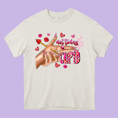 Not Today Cupid Heavy Core Tee Designed By Cowhidedigitalart