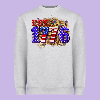 Est. 1776 4th Of July Heavyweight Sweatshirt Designed By Zillion Design Studio