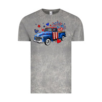 Cloud Rock 4th of July American flag truck Vintage Tee - Neo Western