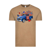 Vintage Coffee 4th of July American flag truck Vintage Tee - Neo Western