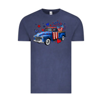 Vintage Denim 4th of July American flag truck Vintage Tee - Neo Western