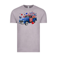 Vintage Zinc 4th of July American flag truck Vintage Tee - Neo Western