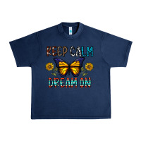 Navy keep calm dream on Urban Heavy Tee - CowhideDigitalArt