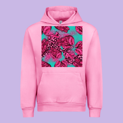Breast Cancer Seamless Pattern Urban Hoodie Designed By Texasbilliewilder