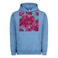 Pigment Pebble Blue breast cancer seamless pattern Urban Hoodie - texasbilliewilder