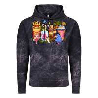 Cloud Black cartoon characters coffee cups Vintage Hoodie - Zillion Design Studio