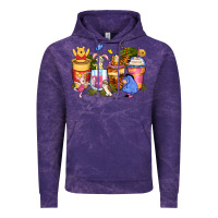 Cloud Purple cartoon characters coffee cups Vintage Hoodie - Zillion Design Studio