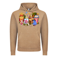 Vintage Coffee cartoon characters coffee cups Vintage Hoodie - Zillion Design Studio