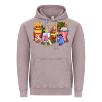 Vintage Zinc cartoon characters coffee cups Vintage Hoodie - Zillion Design Studio